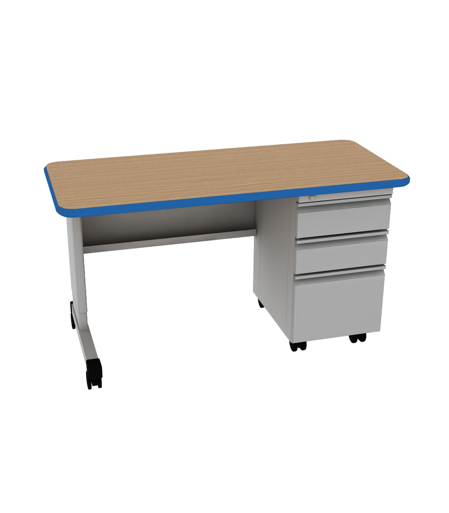 Cascade Teacher Desk Single Pedestal