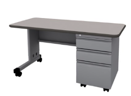 Cascade Teacher Desk Single Pedestal