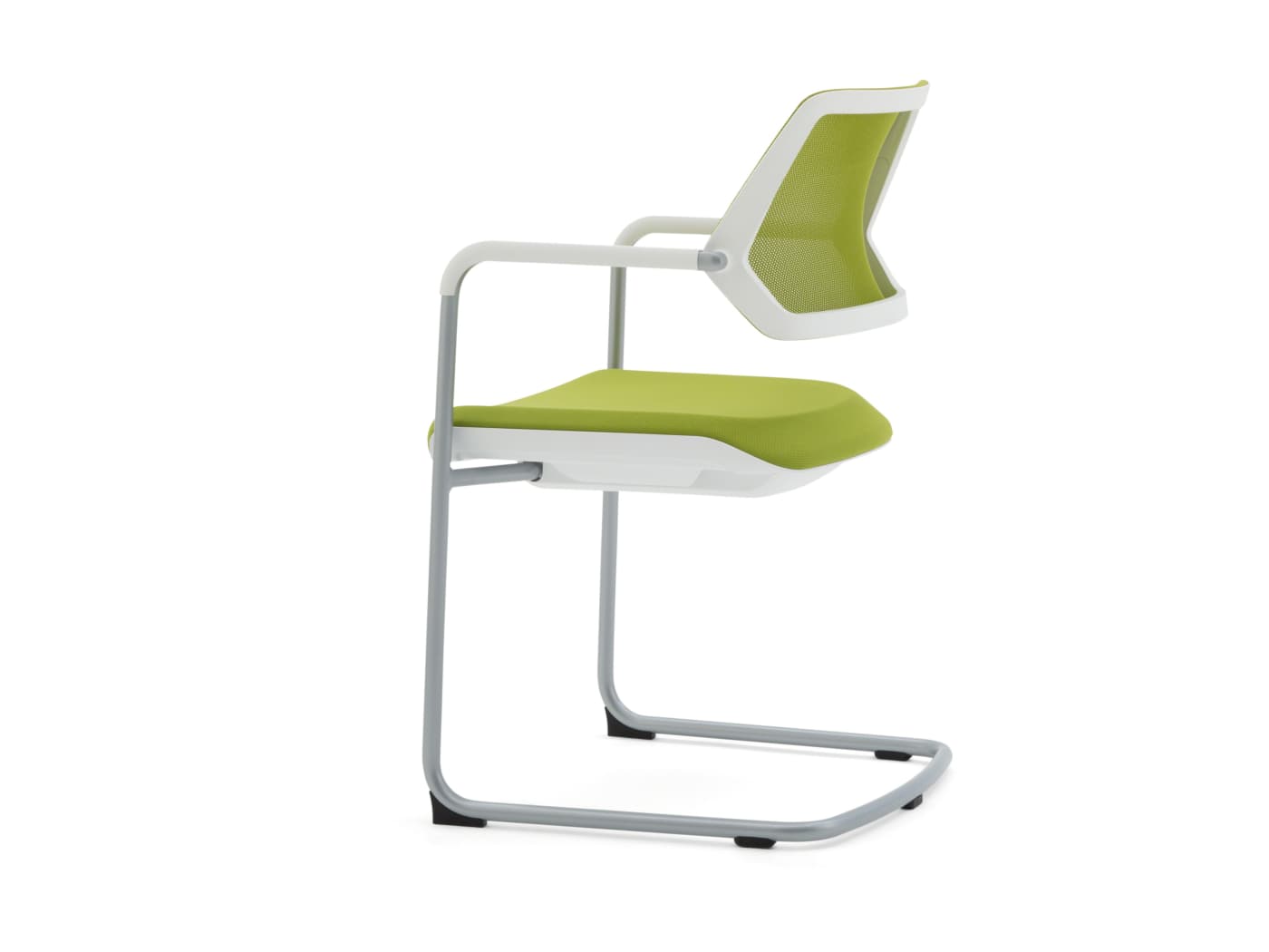 Steelcase QiVi sled base guest chair on white background