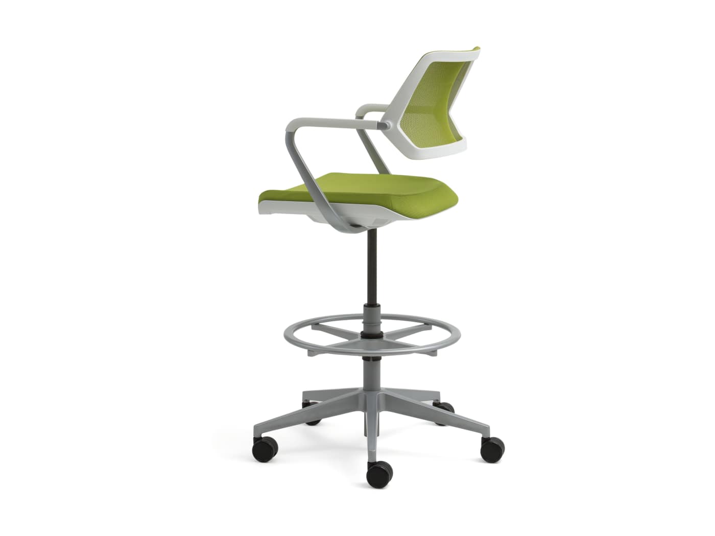 Steelcase QiVi five-star base stool on white background