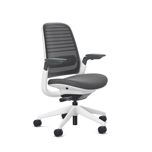 Steelcase Series 1 task chair, Billiard Ink upholstery with Licorice 3D Microknit back, on white