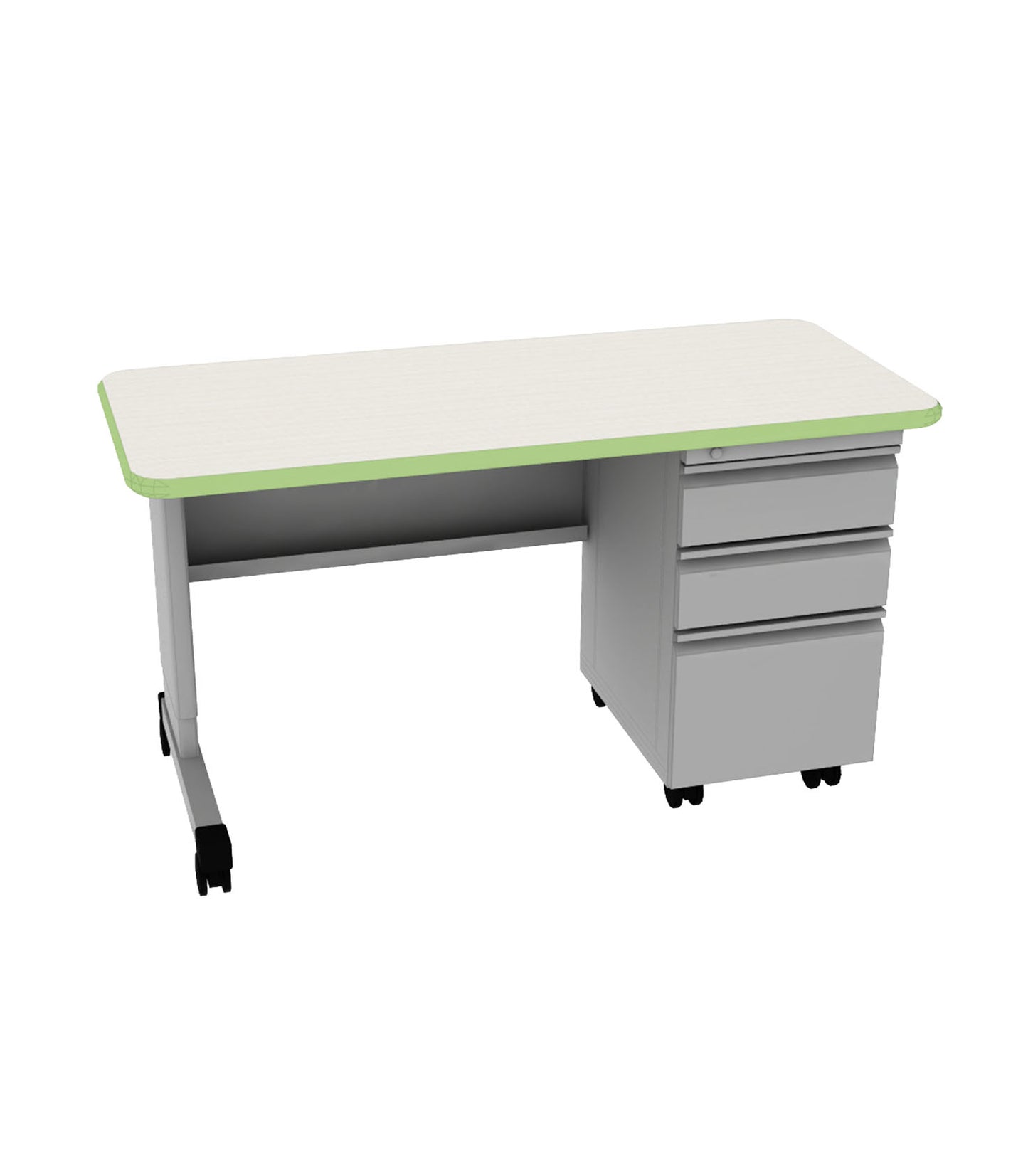 Cascade Teacher Desk Single Pedestal