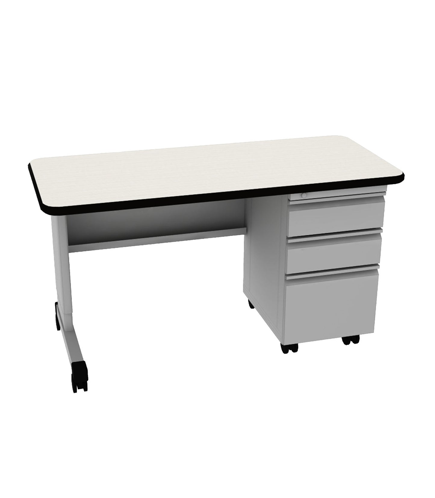 Cascade Teacher Desk Single Pedestal