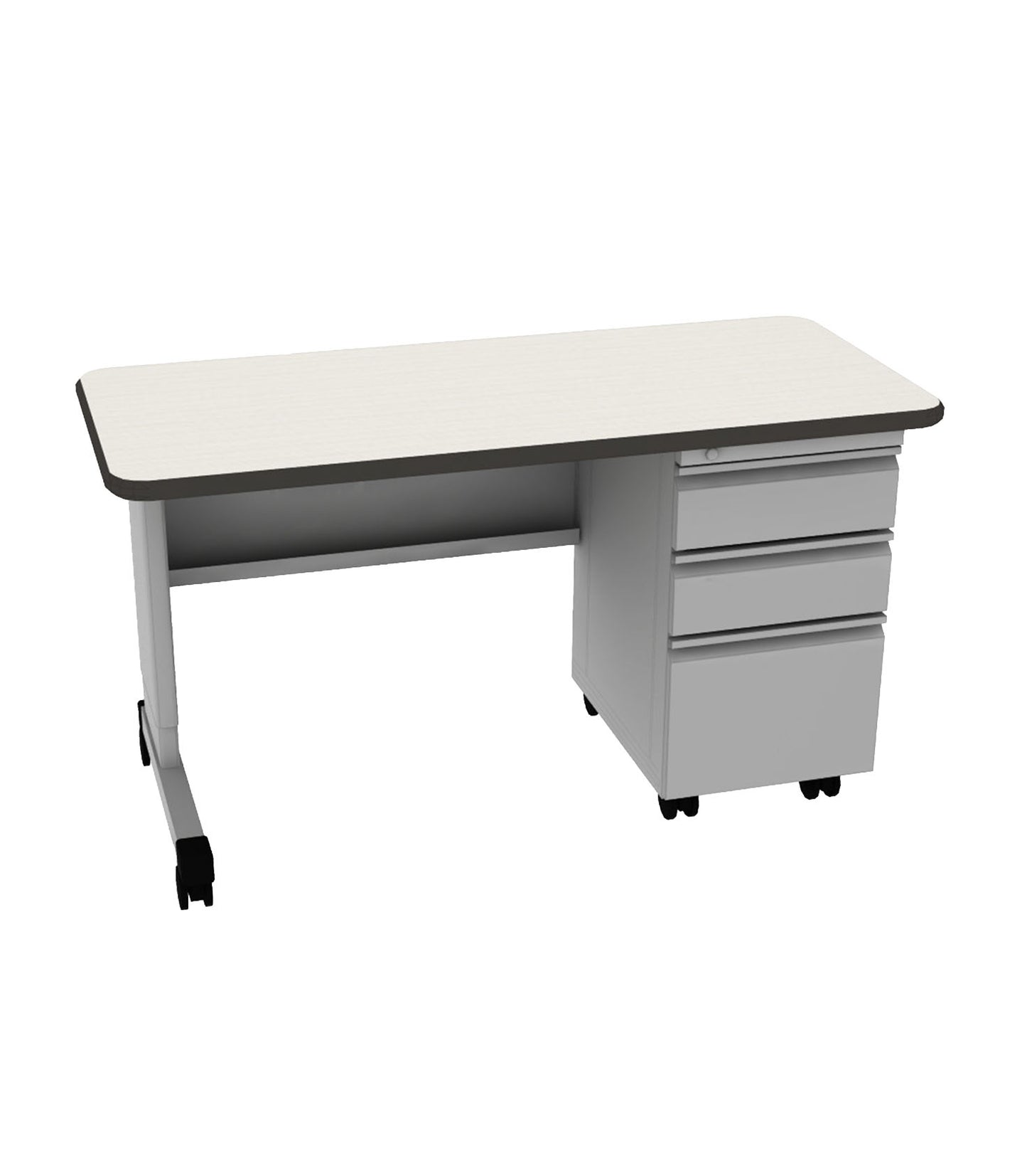 Cascade Teacher Desk Single Pedestal