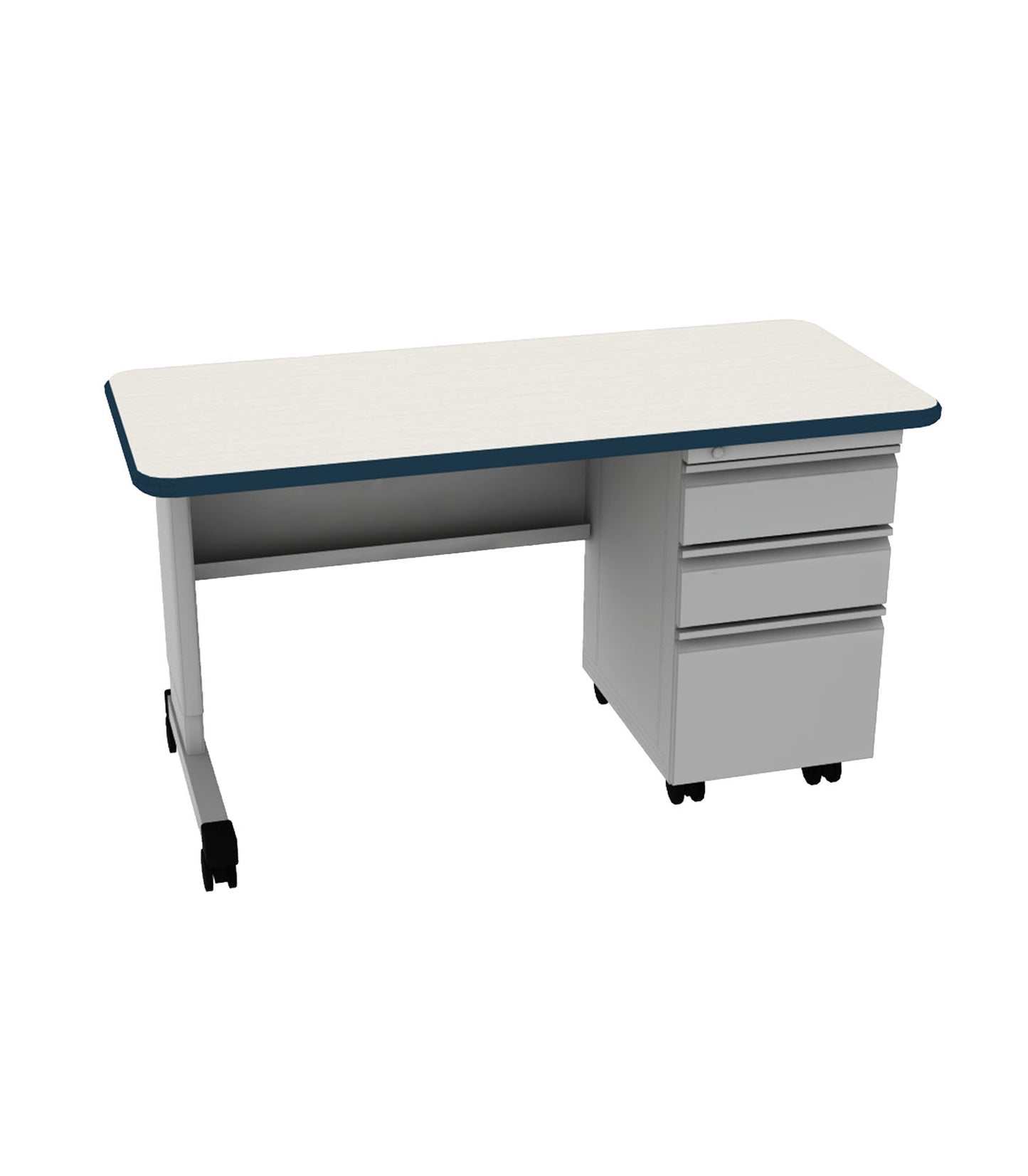 Cascade Teacher Desk Single Pedestal
