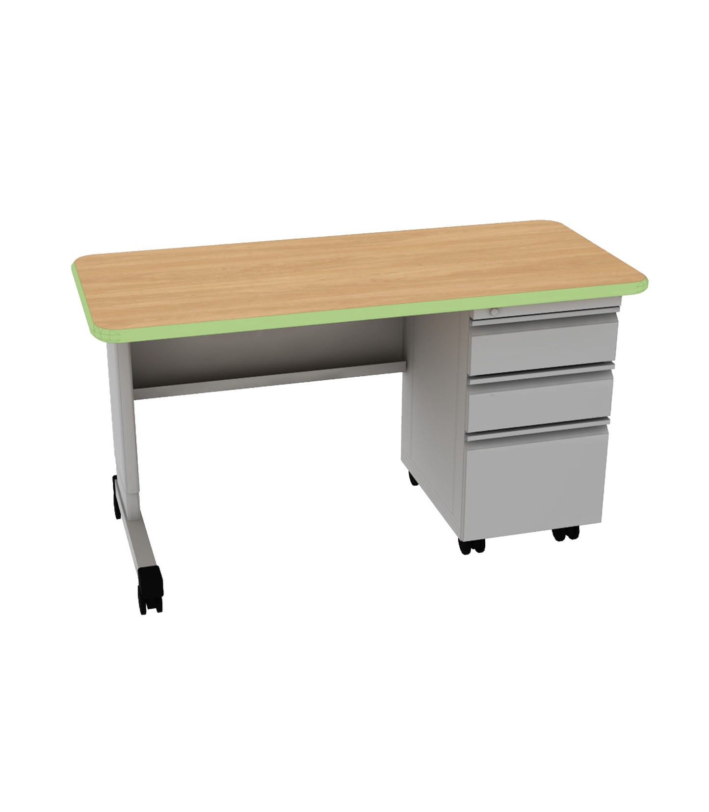 Cascade Teacher Desk Single Pedestal