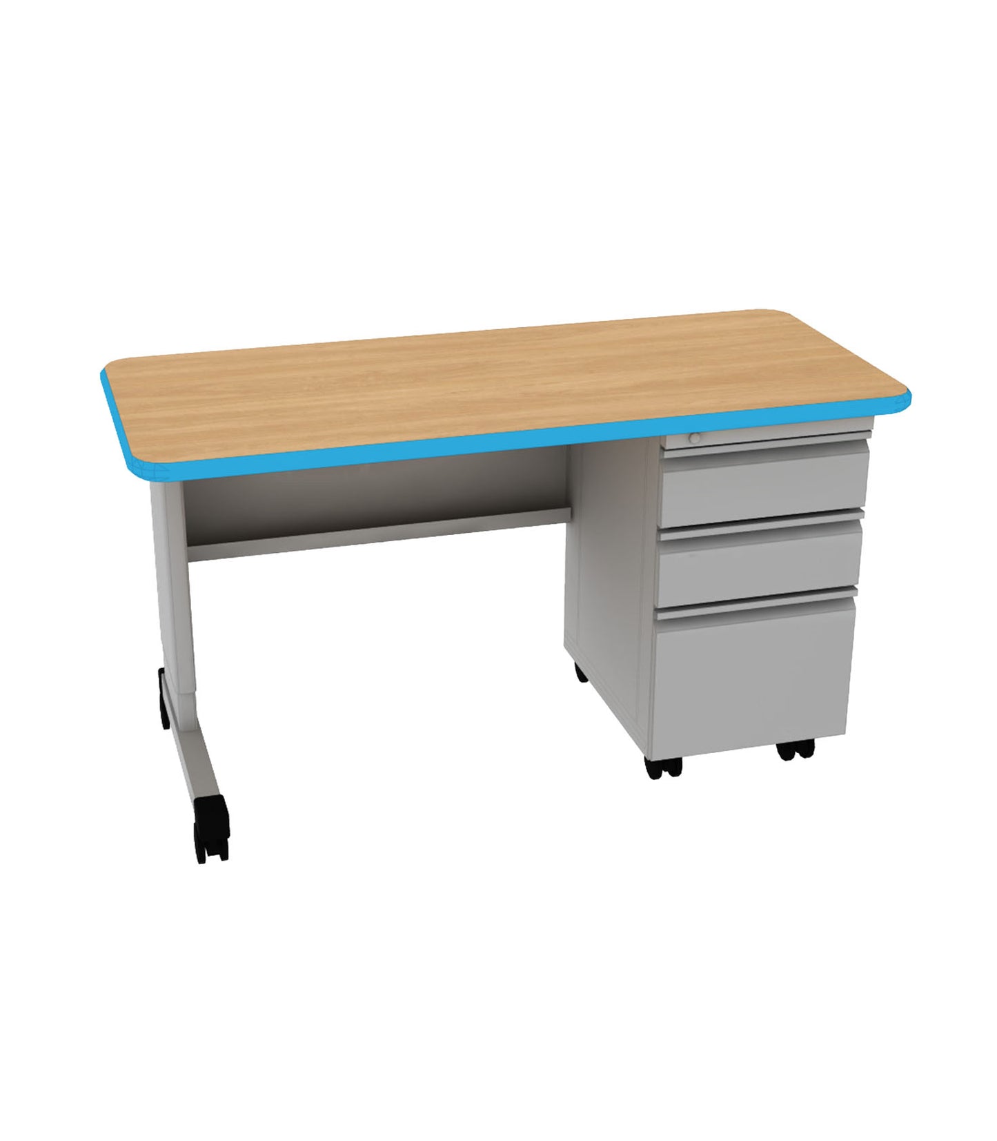 Cascade Teacher Desk Single Pedestal
