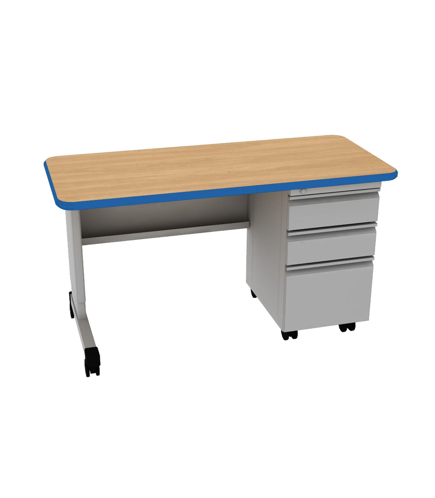Cascade Teacher Desk Single Pedestal