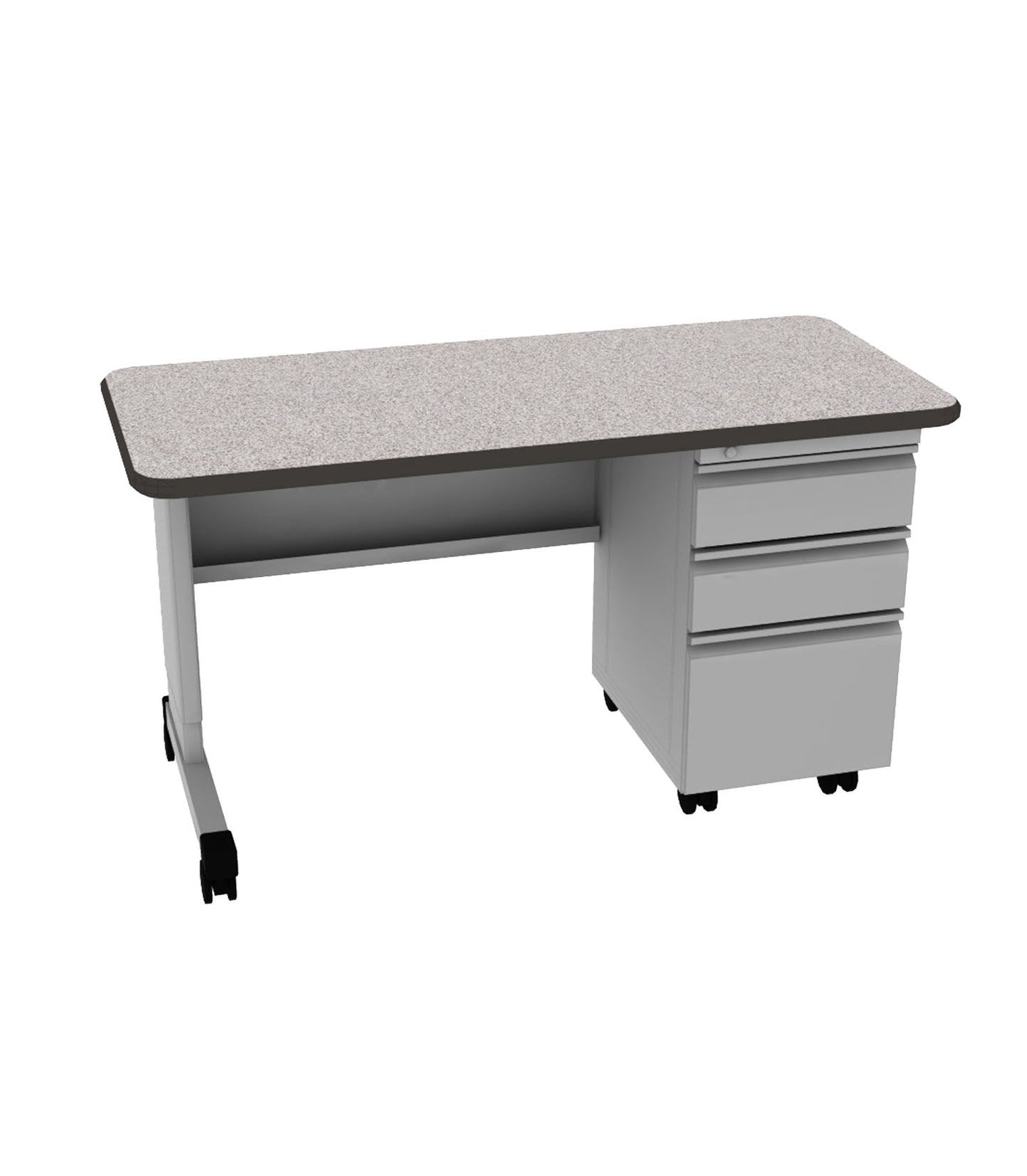 Cascade Teacher Desk Single Pedestal