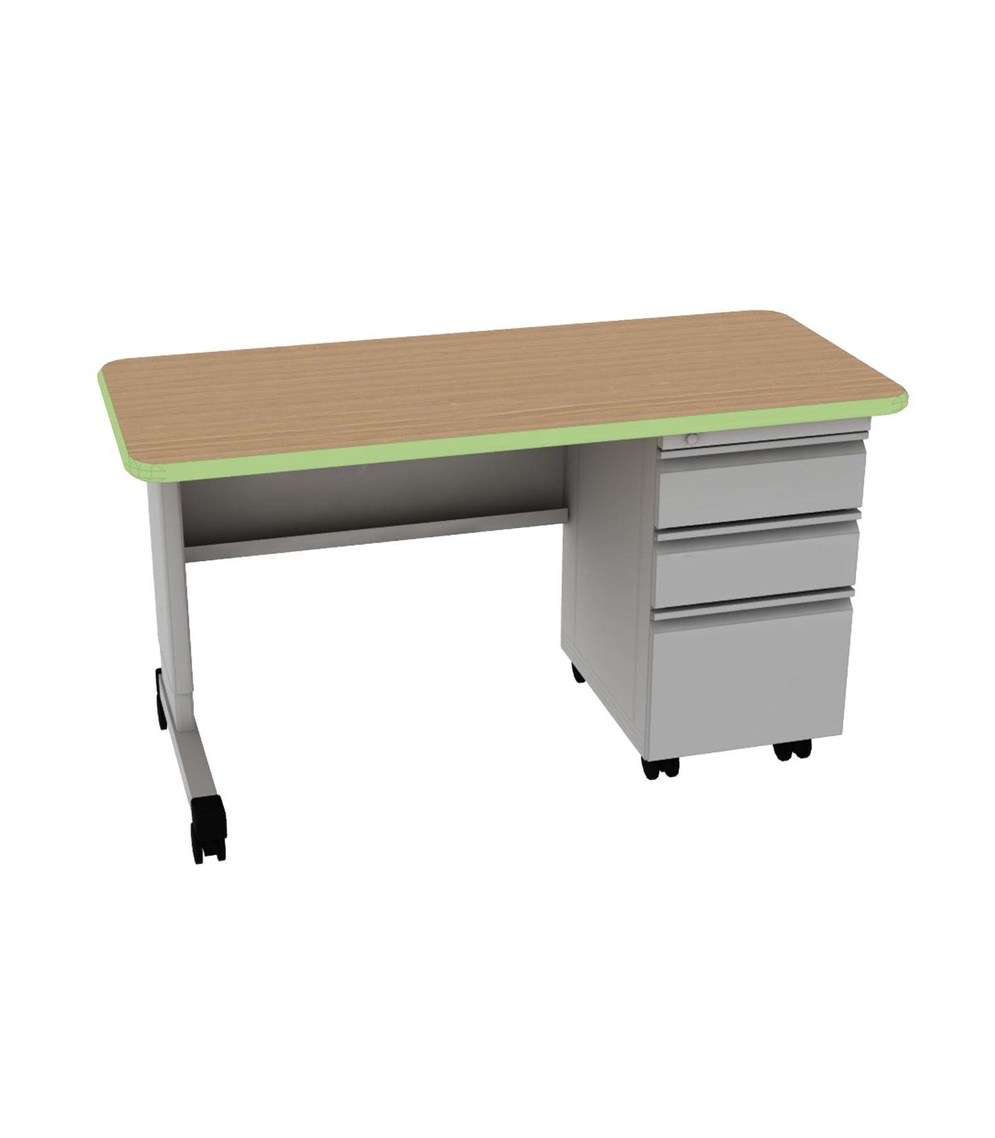 Cascade Teacher Desk Single Pedestal
