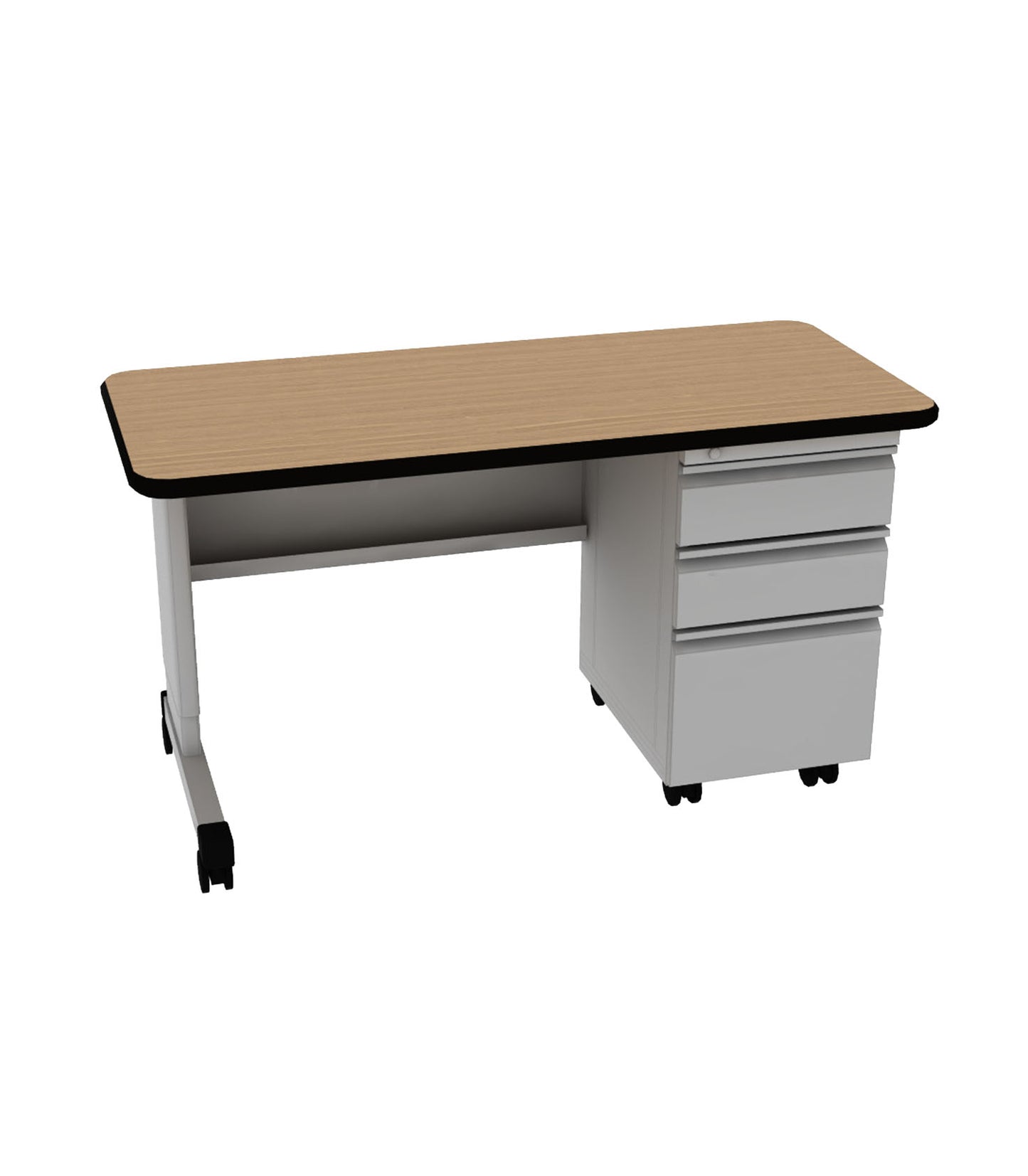 Cascade Teacher Desk Single Pedestal