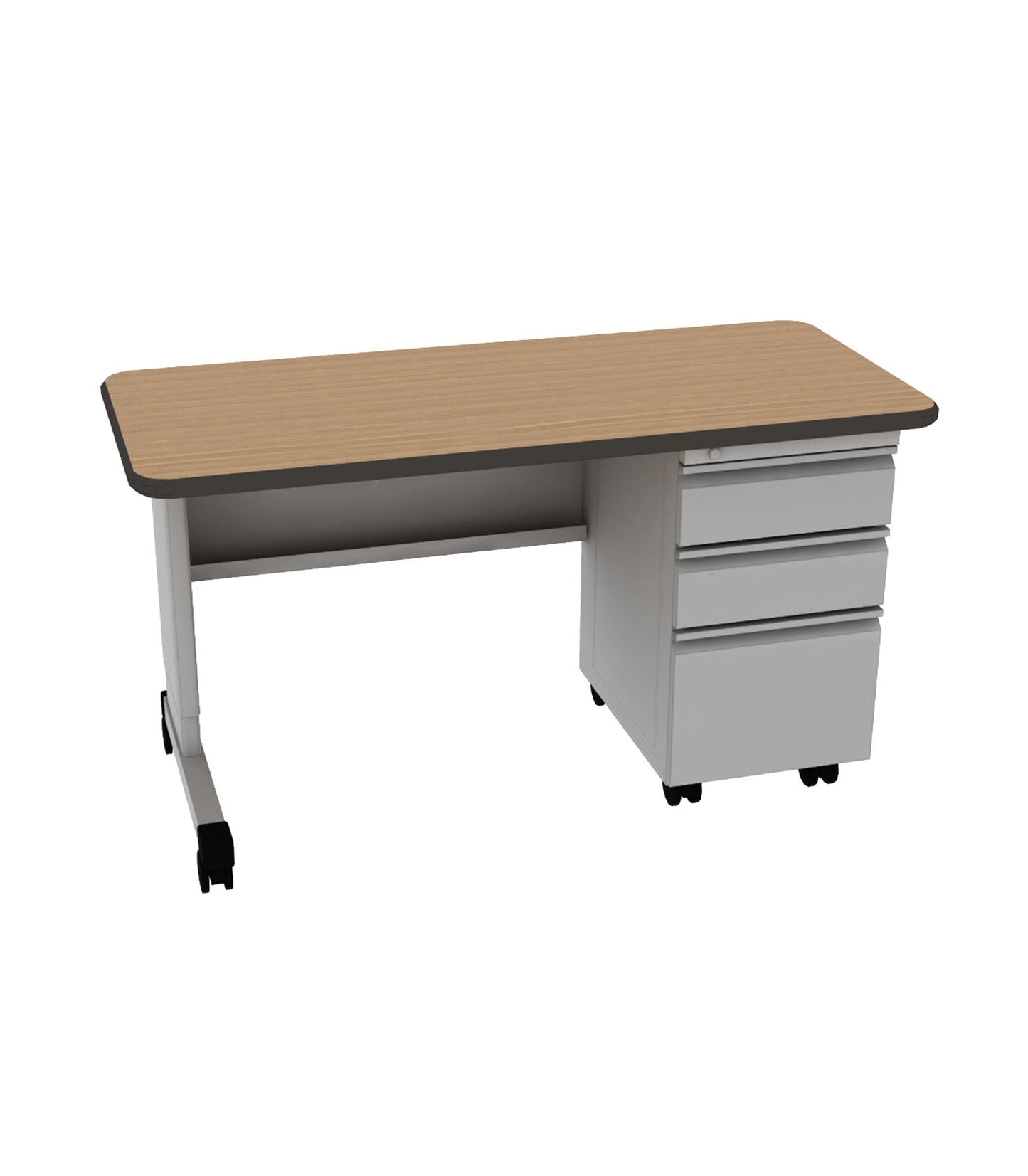 Cascade Teacher Desk Single Pedestal
