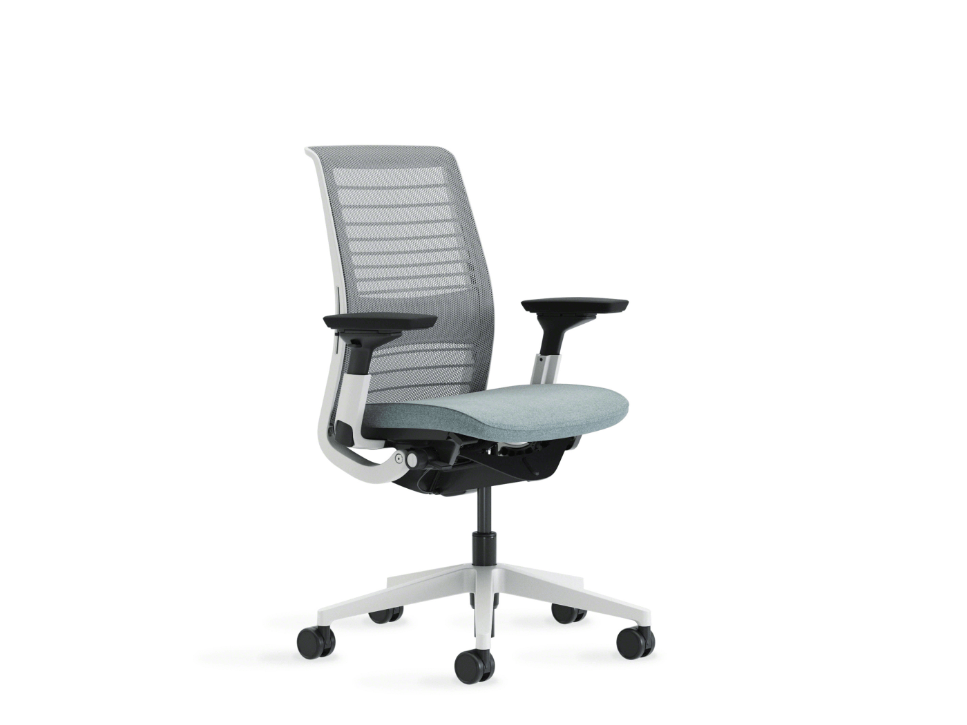 Steelcase Think chair with 3D knit back on white background
