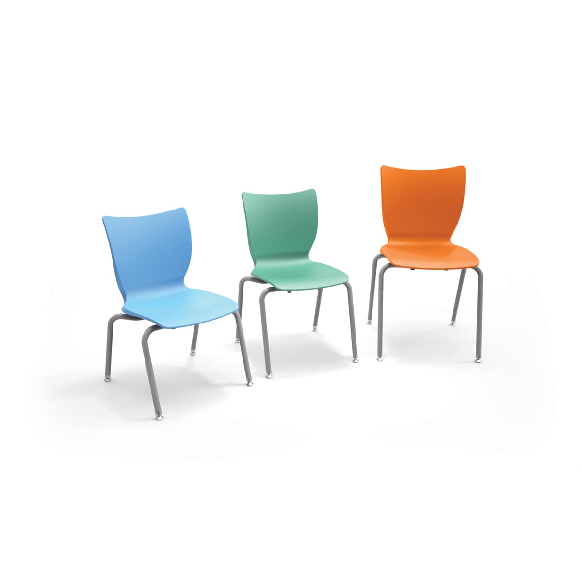 Smith System Groove stack chairs in three seat heights