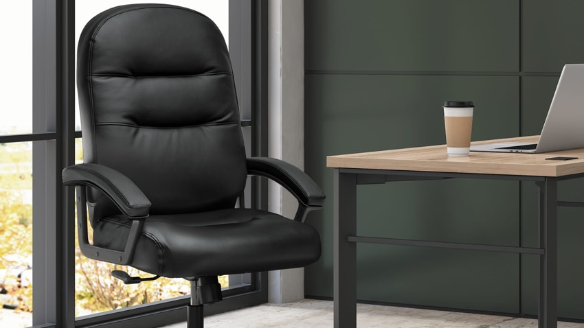 HON Pillow-Soft Leather Executive High-Back Chair
