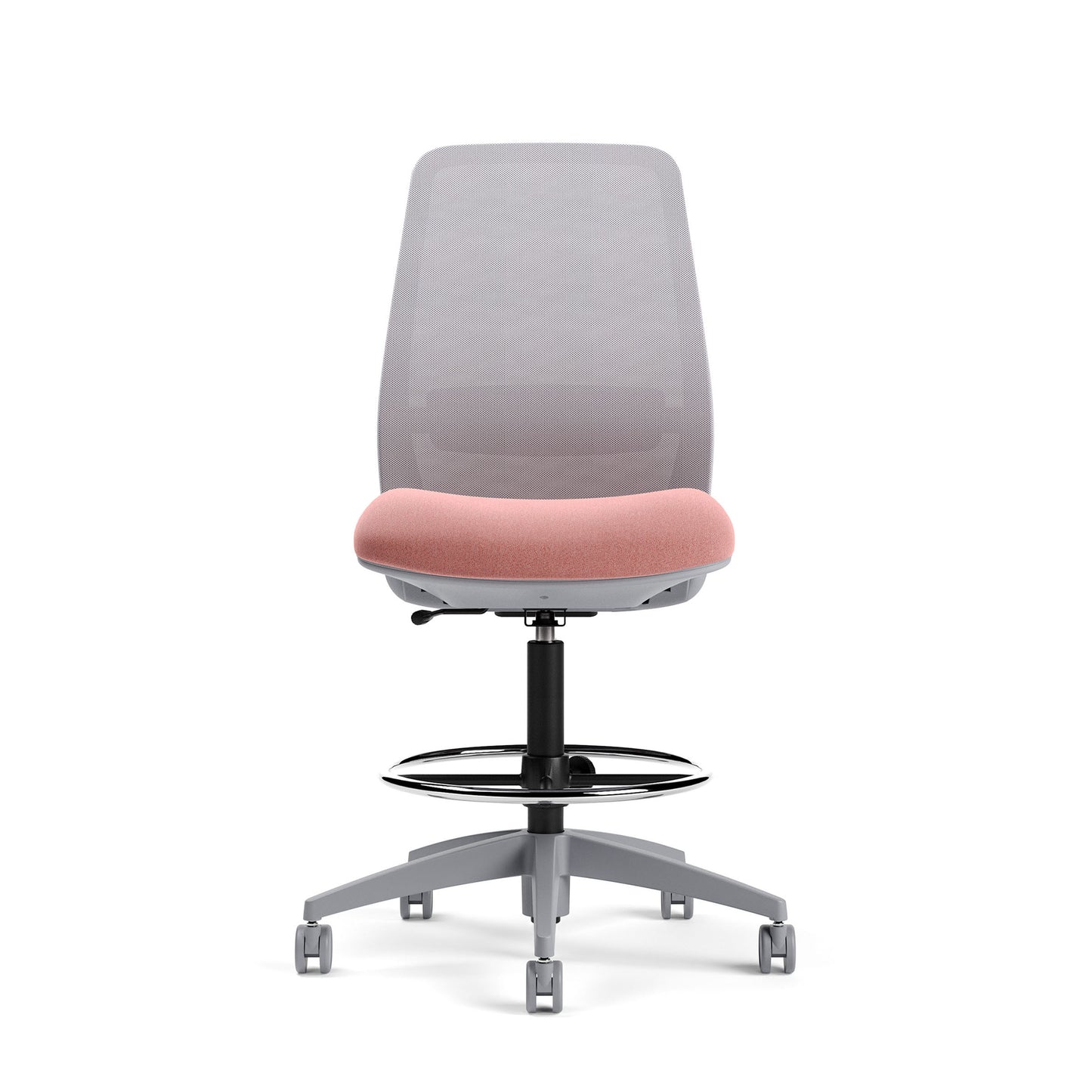 Noetic Mesh Back Task Stool model 6076NA studio render, front view