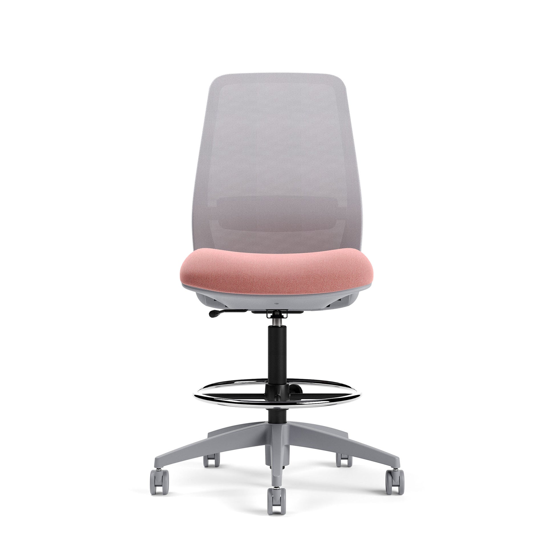 Noetic Mesh Back Task Stool model 6076NA studio render, front view
