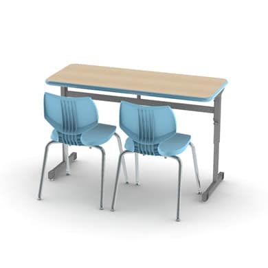 Smith System Silhouette two-student desk