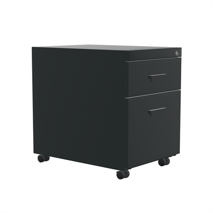 TS Series mobile pedestal, black, 2 drawer