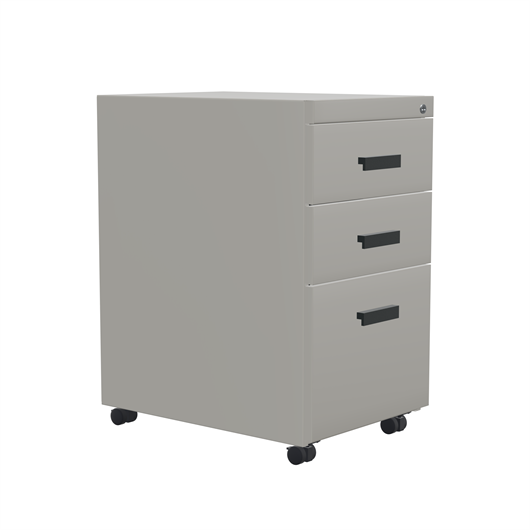 TS Series mobile pedestal, champagne metallic