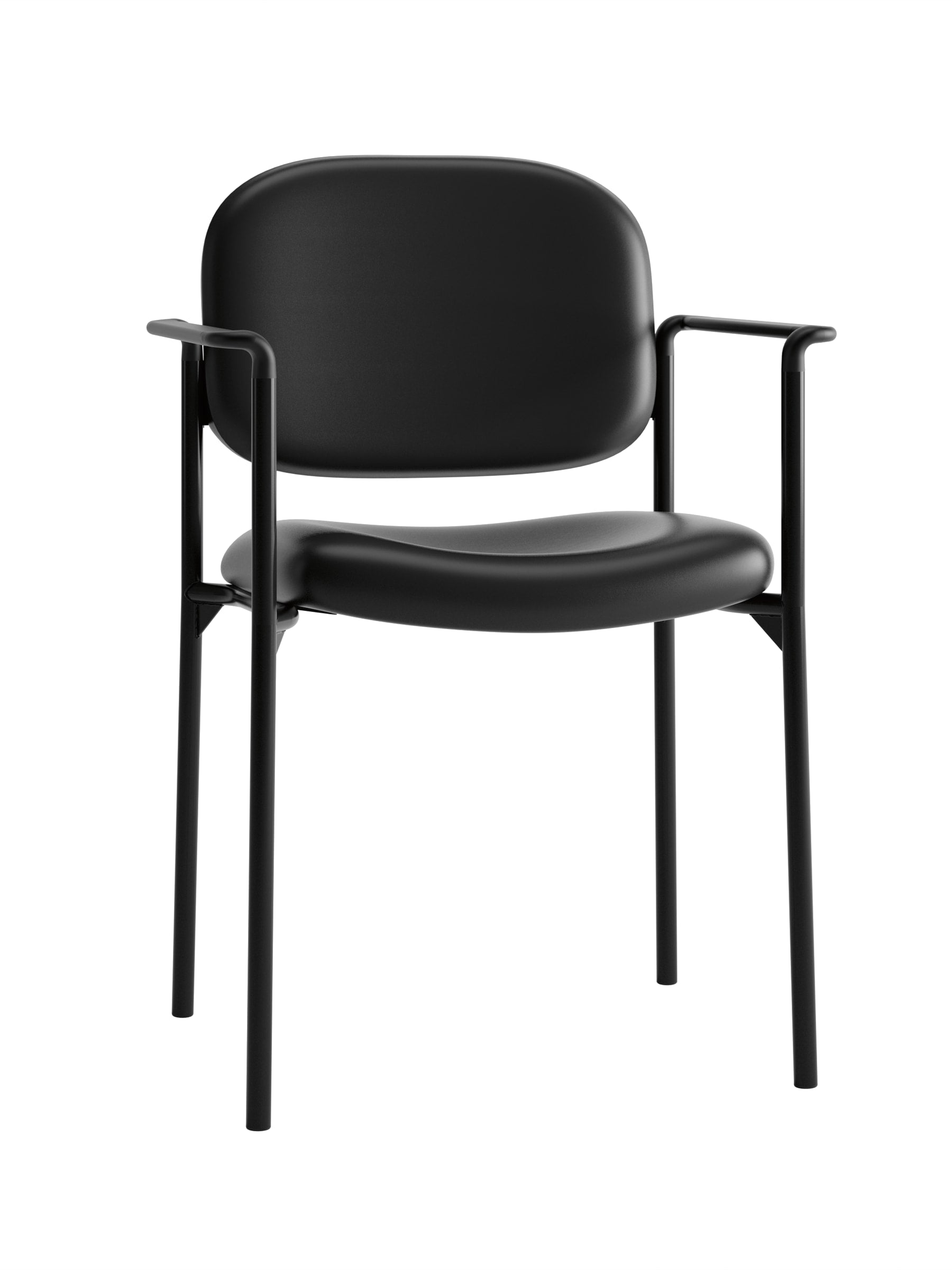HON Scatter guest chair with arms, SofThread leather