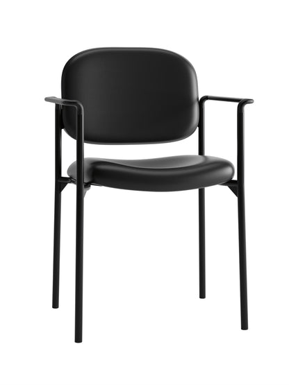 HON Scatter guest chair with arms, SofThread leather