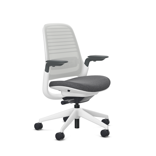 Steelcase Series 1 task chair, Billiard Ink upholstery with Seagull 3D Microknit back, on white